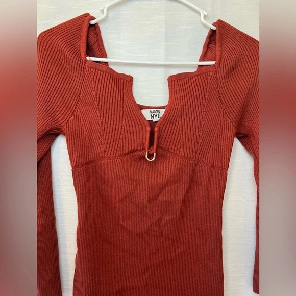 Madden NYC Sweater Dress with Long Sleeves - Picture 3 of 7